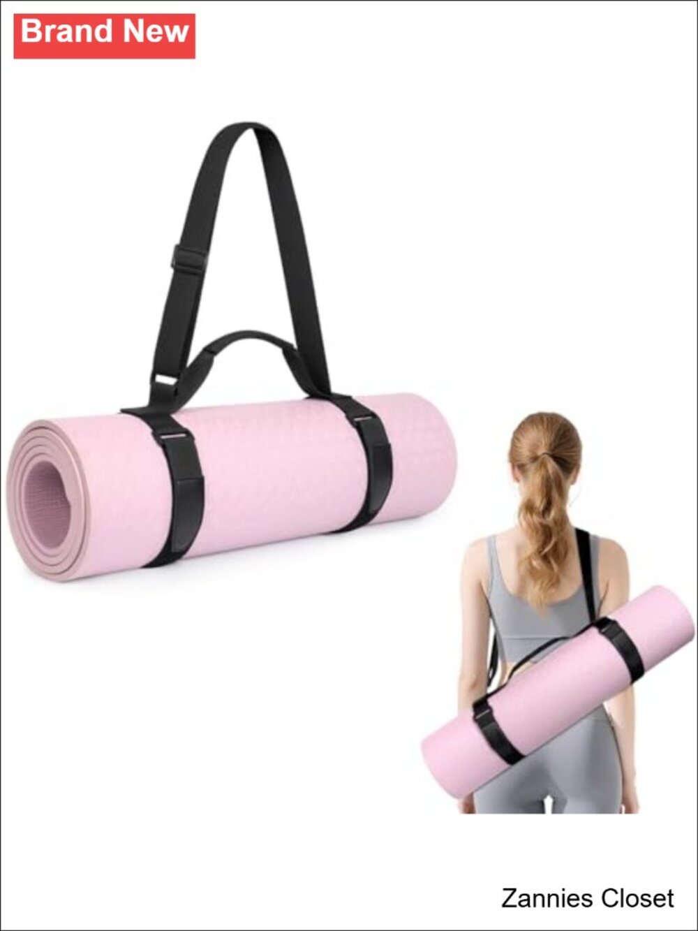 ✨ Adjustable Nylon Yoga Mat Strap Carrier with Shoulder Strap & Handle